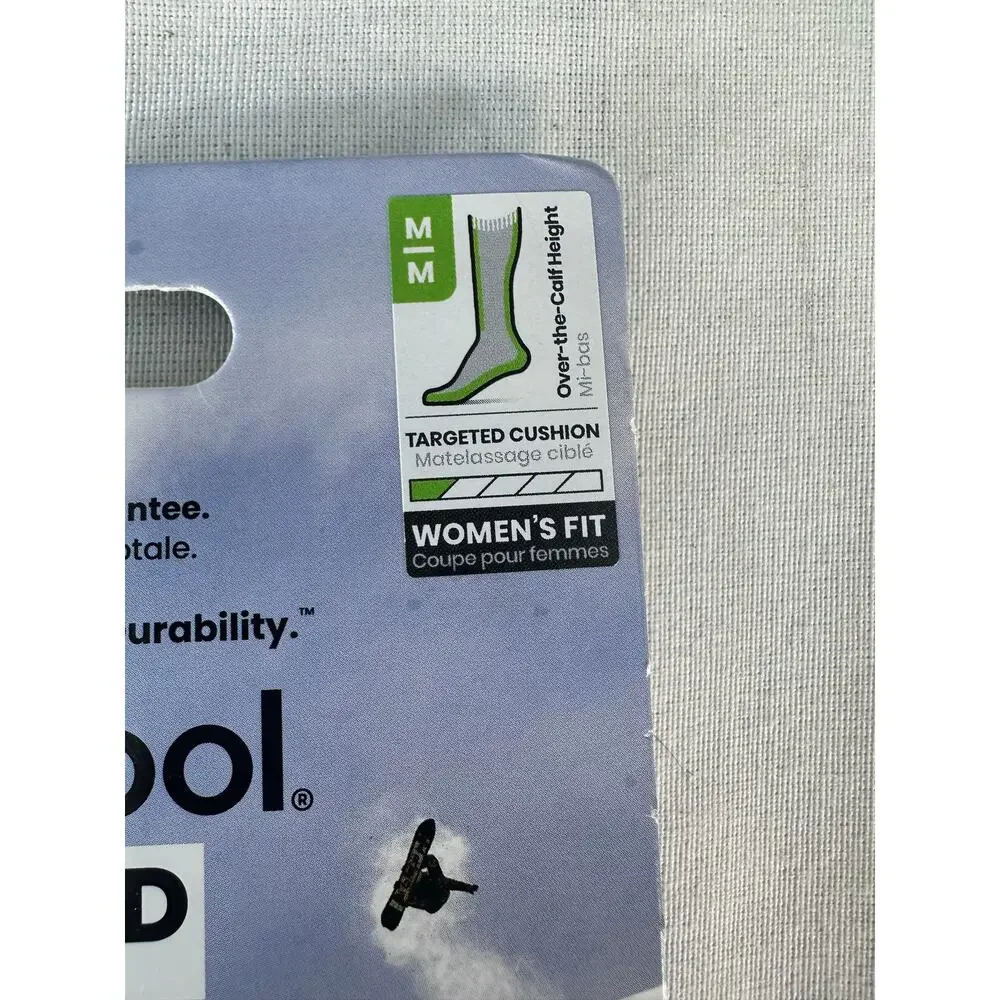 NWT Smartwool Womens M (7-9.5) Snowboarding Socks Cushioned Wool Nylon Sage Blue